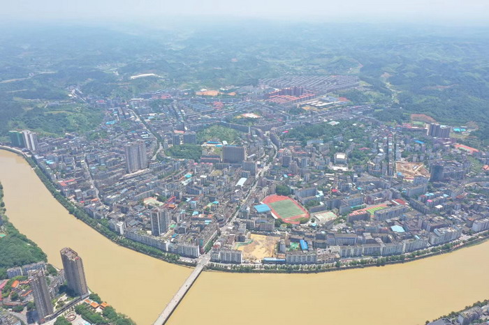 郴州永兴县,玉带缠腰的城市,登高望远,无人机航拍永兴